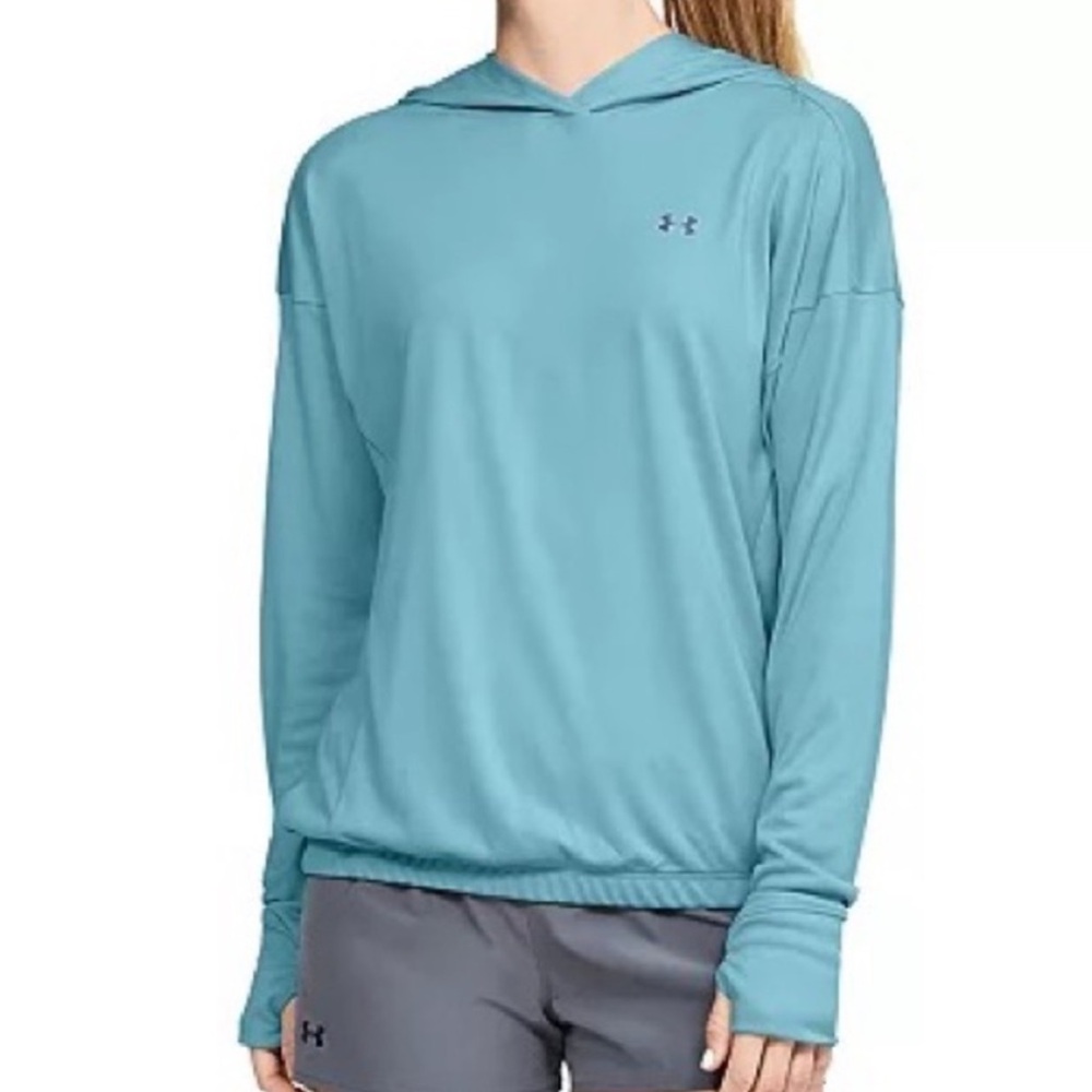 Under Armour Blue Haze Sun Armour Heat Gear Hoodie Size XXL